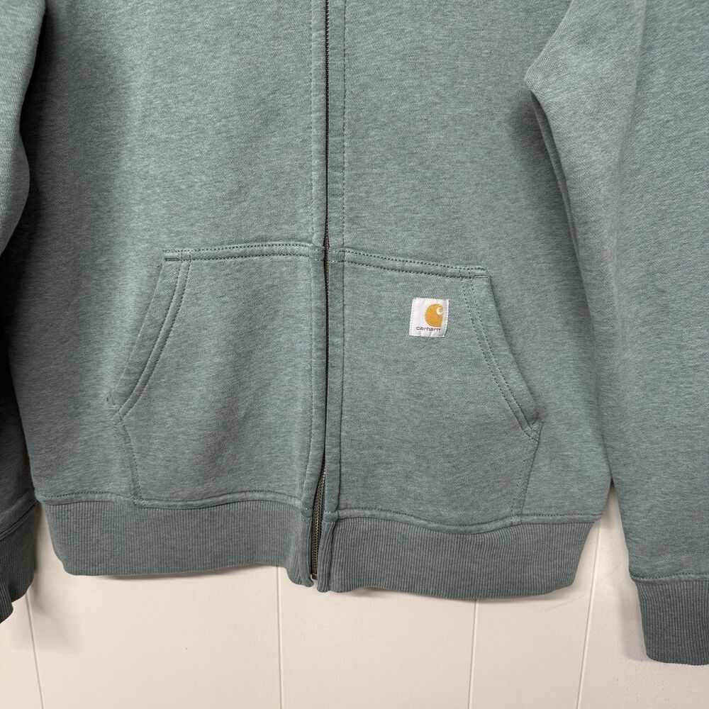 Carhartt Clarksburg Full Zip Hoodie Relaxed Fit Sage Green 102788 354 Women M - Picture 4 of 12